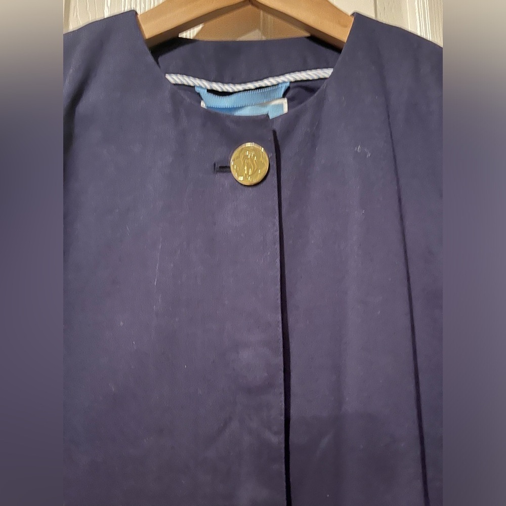 Draper James navy peplum sleeve short coat XS NWT - Picture 2 of 8